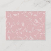 Carte De Visite Feuille rose - potelé (Dos)