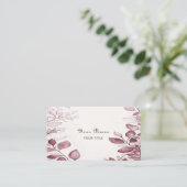 Carte de visite Feuille rouge moderne (Debout devant)