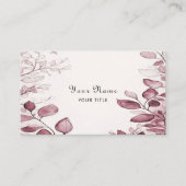 Carte de visite Feuille rouge moderne (Devant)