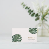 Carte De Visite Feuille tropical moderne (Debout devant)