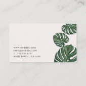 Carte De Visite Feuille tropical moderne (Dos)