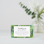 Carte De Visite Feuille tropical vert moderne (Debout devant)