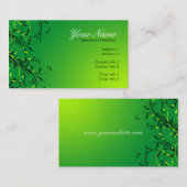 Carte de visite Feuille vert (Devant / Derrière)