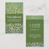 carte de visite feuille vert (Devant / Derrière)
