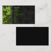 Carte De Visite Feuille - vert (Devant / Derrière)