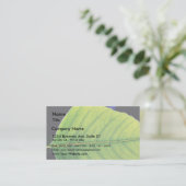 Carte De Visite Feuille vert de feuille (Debout devant)