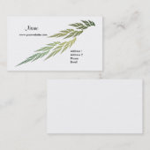 Carte De Visite Feuille vert de fractale (Devant / Derrière)