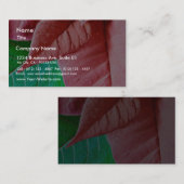 Carte De Visite Feuille vert et rouge (Devant / Derrière)