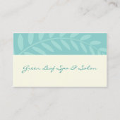 Carte De Visite Feuille vert, frontière de branche (Devant)