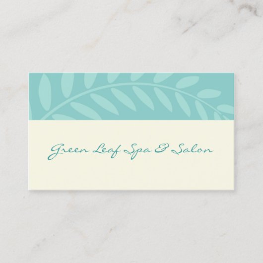 Carte De Visite Feuille vert, frontière de branche (Devant)