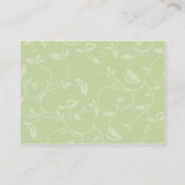 Carte De Visite Feuille vert - potelé (Dos)
