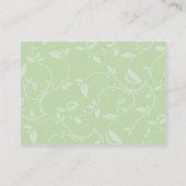 Carte De Visite Feuille vert - potelé (Dos)