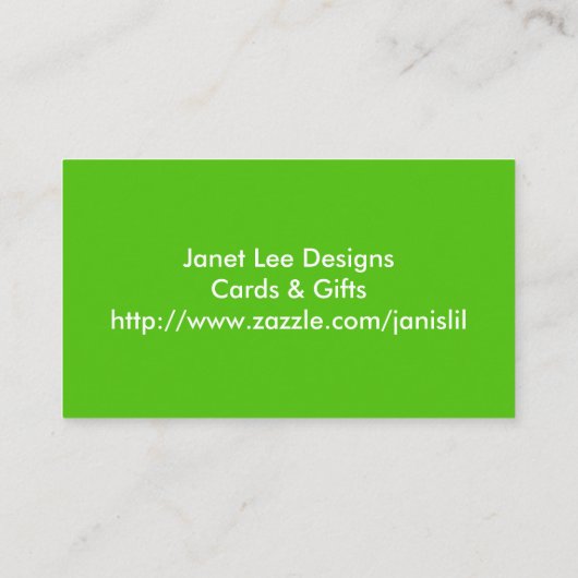 Carte de visite Feuille verte (Dos)