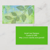 Carte de visite Feuille verte (Devant / Derrière)