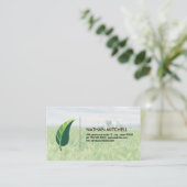 Carte De Visite Feuille verte / Ferme et tracteur (Debout devant)