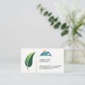 Carte De Visite Feuille verte | Panneau solaire (Debout devant)