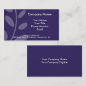 Carte de visite feuille violet (Devant / Derrière)