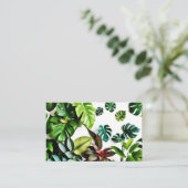 Carte De Visite feuilles à motifs complexes (Debout devant)