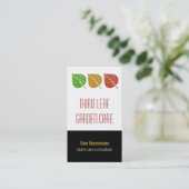 Carte De Visite Feuilles à trois couleurs (Debout devant)