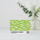 Carte De Visite Feuilles Abstraites - Vert Martien (Debout devant)