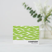 Carte De Visite Feuilles Abstraites - Vert Martien (Debout devant)