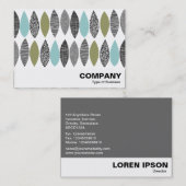 Carte De Visite Feuilles Abstraits - Feuilles texturés 01 (Devant / Derrière)