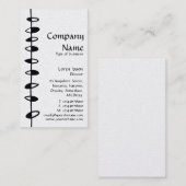 Carte De Visite Feuilles alternatifs - Noir sur Blanc (Or) (Devant / Derrière)