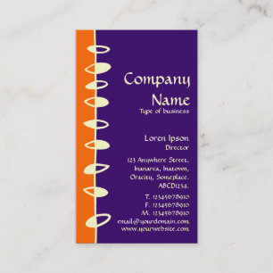 Carte De Visite Feuilles alternatifs - orange, violet profond et c