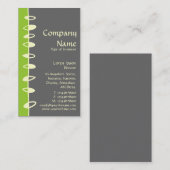 Carte De Visite Feuilles alternatifs - vert, gris et crème (Devant / Derrière)