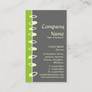 Carte De Visite Feuilles alternatifs - vert, gris et crème