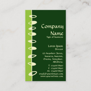 Carte De Visite Feuilles alternatifs - Vert, Vert foncé et Crème