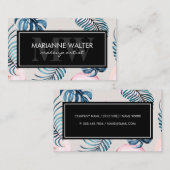 Carte De Visite Feuilles Apple et Monstera (Devant / Derrière)