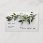 Carte De Visite Feuilles avec lavande (Devant)