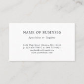 Carte De Visite Feuilles blancs et thérapeute du charbon (Dos)