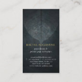 Carte De Visite Feuilles Bodhi Black & Gold avec méditation Yoga (Dos)