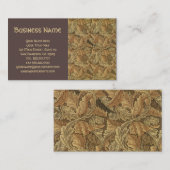 Carte De Visite Feuilles d'acanthe Antique Victorien William Morri (Devant / Derrière)