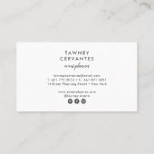 Carte De Visite Feuilles d'aquarelle botanique moderne peint (Dos)