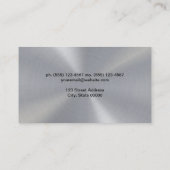 Carte De Visite Feuilles d'argent métallique circulaire (Dos)