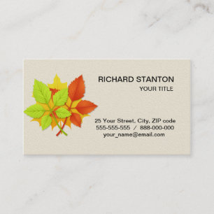 Carte De Visite Feuilles d'automne