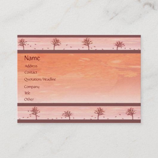 Carte De Visite Feuilles d'automne (Devant)