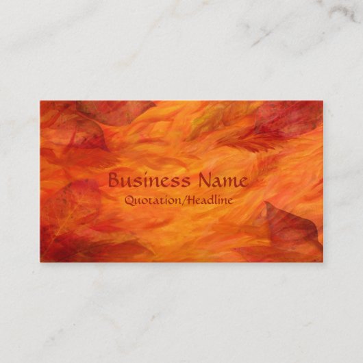 carte de visite "Feuilles d'automne" (Devant)