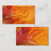 Carte de visite Feuilles d'automne (Devant / Derrière)