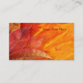 Carte de visite Feuilles d'automne (Dos)