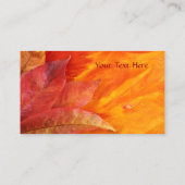 Carte de visite Feuilles d'automne (Dos)