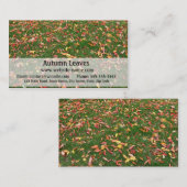 Carte de visite Feuilles d'automne (Devant / Derrière)