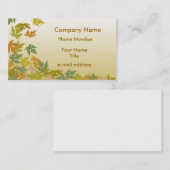 Carte De Visite Feuilles d'automne (Devant / Derrière)