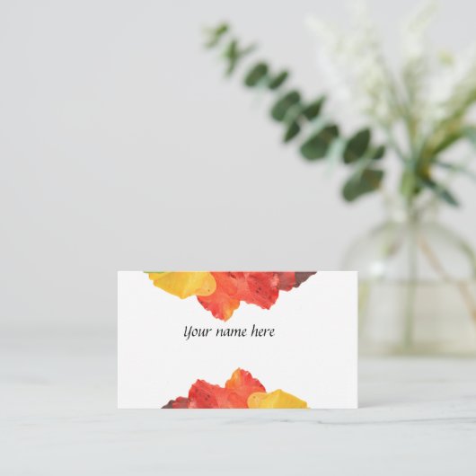 Carte De Visite Feuilles d'automne (Debout devant)