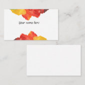 Carte De Visite Feuilles d'automne (Devant / Derrière)