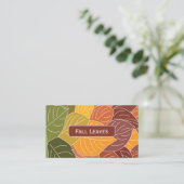 Carte De Visite Feuilles d'automne (Debout devant)