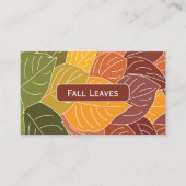 Carte De Visite Feuilles d'automne (Devant)